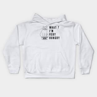 What i'm hungry funny cat and dog bowl Kids Hoodie